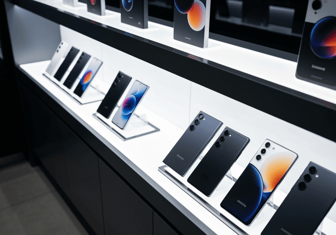 Samsung Galaxy smartphones collection at Shree Ram Mobile Center